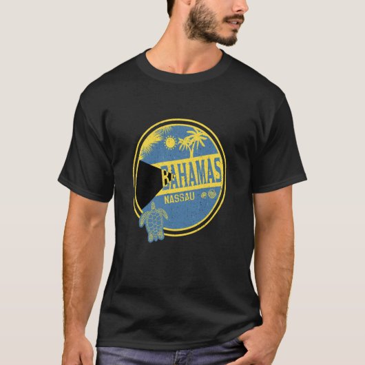 Karibik Bahamas Nassau Vintag Vacation Tropical T-Shirt (Vorderseite)