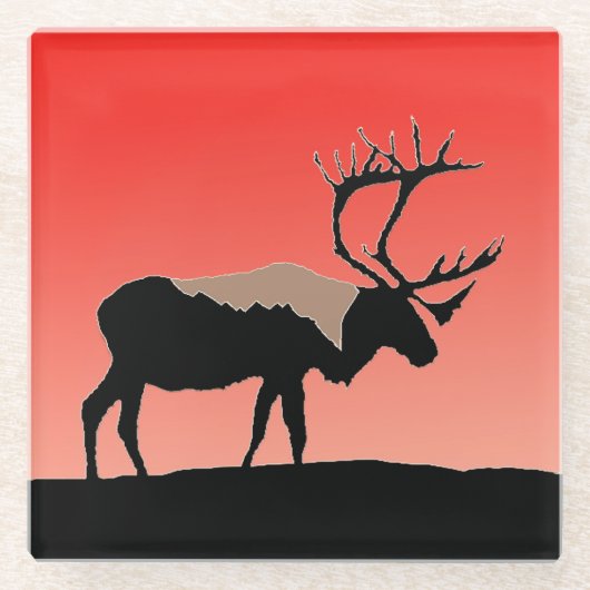 Karibik bei Sunset - Original Wildlife Art Glasuntersetzer (Vorderseite)