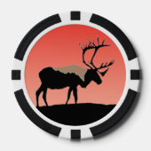 Karibik bei Sunset - Original Wildlife Art Pokerchips (Vorderseite)