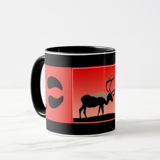 Karibik bei Sunset - Original Wildlife Art Tasse (Vorderseite Links)