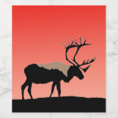 Karibik bei Sunset - Original Wildlife Art Weinetikett (Einzelnes Label)