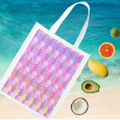 Karibik Blau Farbige rosa Ananas Tasche