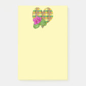 Karibik Buntes Gewebe Madras Kariert Post-it Klebezettel (Vorderseite)