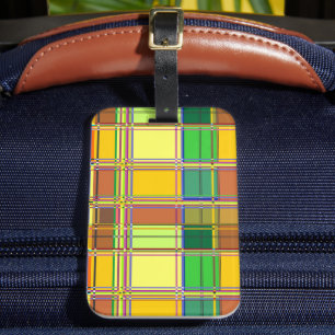 Karibik Buntes Gewebe Madras Karo Gepäckanhänger