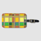 Karibik Buntes Gewebe Madras Karo Gepäckanhänger (Vorderseite (Horizontal))