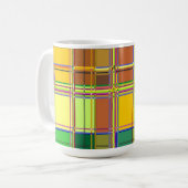 Karibik Buntes Tuch Madras Kariert Kaffeetasse (Vorderseite Links)