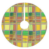 Karibik Buntes Tuch Madras Kariert Polyester Weihnachtsbaumdecke (Vorderseite)