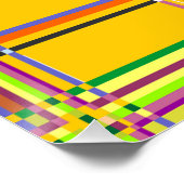 Karibik Buntes Tuch Madras Kariert Poster (Ecke)