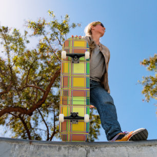 Karibik Buntes Tuch Madras Kariert Skateboard
