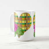 Karibik Buntes Tuch Madras Karo Kaffeetasse (Vorderseite Links)