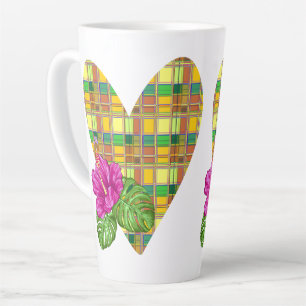 Karibik Buntes Tuch Madras Karo Milchtasse