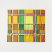 Karibik Buntes Tuch Madras Karo Wandteppich (Vorderseite (Horizontal))
