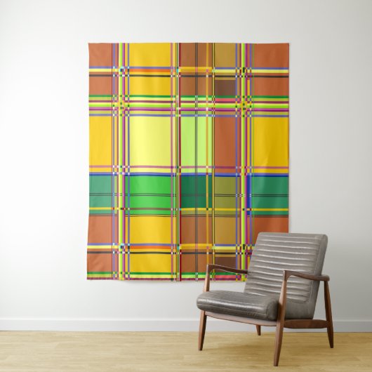 Karibik Buntes Tuch Madras Karo Wandteppich (Beispiel)