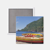 Karibik, BWI, St. Lucia, Sailboats, Soufriere. Magnet (Vorderseite/Rückseite)