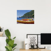 Karibik, BWI, St. Lucia, Sailboats, Soufriere. Poster (Heimbüro)