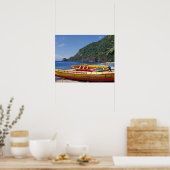 Karibik, BWI, St. Lucia, Sailboats, Soufriere. Poster (Küche)