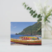 Karibik, BWI, St. Lucia, Sailboats, Soufriere. Postkarte (Stehend Vorderseite)