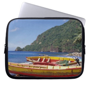Karibik, BWI, St. Lucia, Segelboote, Soufriere. Laptopschutzhülle