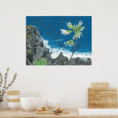 "Karibik" - Druck aus der Leinwand Poster (Küche)