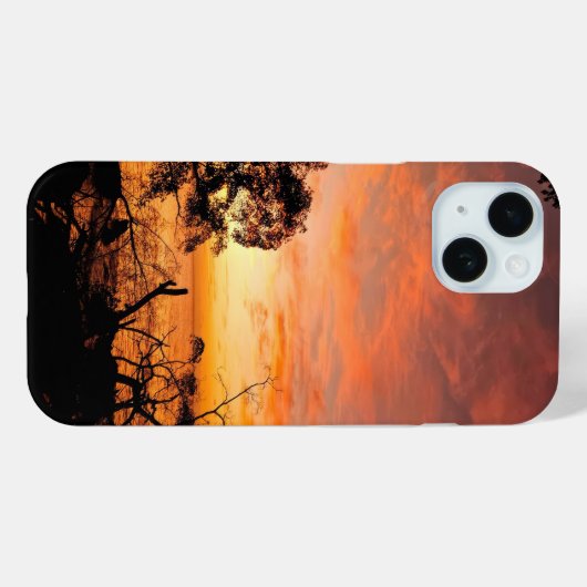 Karibik Dusk Glow Tropical Sunset iPhone Case (Rückseite (Horizontal))