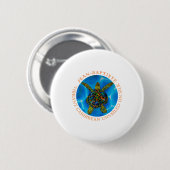 Karibik enthüllt auf Seide. - Regenbogensee Schild Button (Vorne & Hinten)