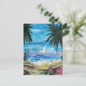 Karibik Erreichbarkeit  Postkarte (Stehend Vorderseite)