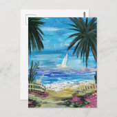 Karibik Erreichbarkeit  Postkarte (Vorne/Hinten)