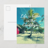 Karibik Feiertagspostkarte (Vorne/Hinten)