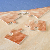 Karibik-Flamingo Liebesherz Puzzle (Seite)