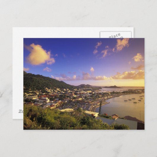 Karibik, Französisch-Westindien, St. Martin. Postkarte (Vorne/Hinten)
