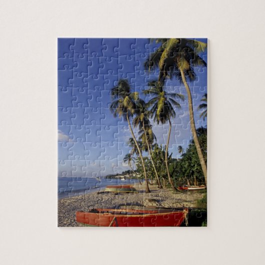 KARIBIK, Grenada, St. George, Boote auf Palmen Puzzle (Vertikal)