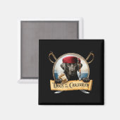 Karibik-Hunde - Süßer schwarzer Labrador-Pirat Magnet (Vorderseite/Rückseite)