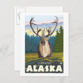 Karibik im Wald - Cordoba, Alaska Postkarte (Vorne/Hinten)