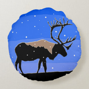 Karibik im Winter - Original Wildlife Art Rundes Kissen