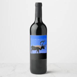 Karibik im Winter - Original Wildlife Art Weinetikett
