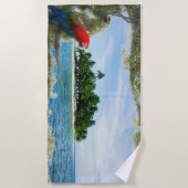 Karibik Insel Sommerurlaub Strandtuch (Vorderseite)