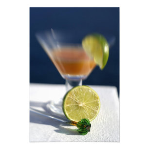 Karibik, Jungferninseln. Tropischer Rum-Punsch, Fotodruck