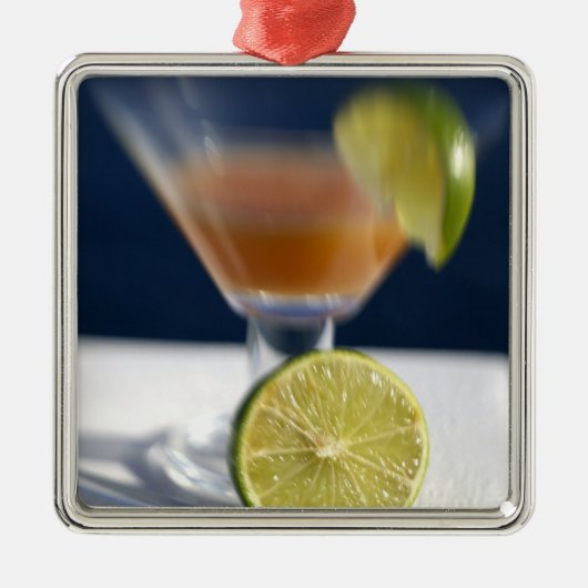 Karibik, Jungfrau Tropischer Rum-Punch Ornament Aus Metall (Vorne)