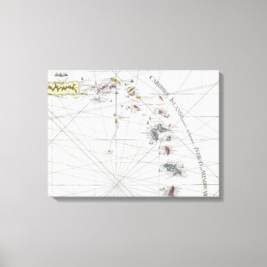 KARIBIK: KARTE, 1775 LEINWANDDRUCK (Vorderseite)