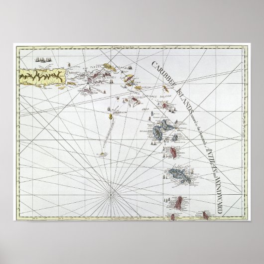 KARIBIK: KARTE, 1775 POSTER (Vorne)