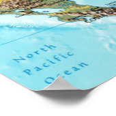 Karibik (Karte) Poster (Ecke)