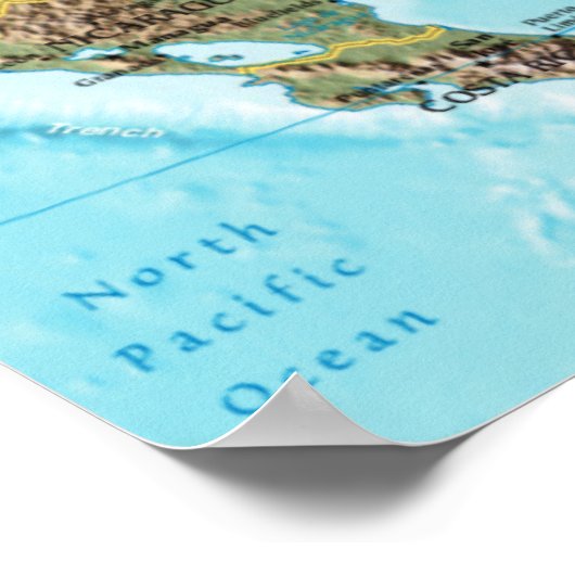 Karibik (Karte) Poster (Ecke)