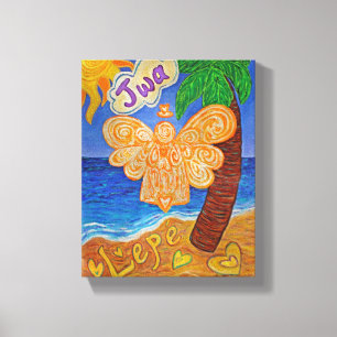 Karibik kreolische Engel Art Wrapped Canvas Malere Leinwanddruck