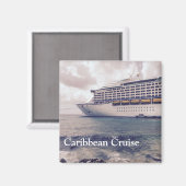 Karibik-Kreuzfahrt - 2 Zoll Square Magnet (Vorderseite/Rückseite)