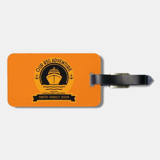 Karibik Kreuzfahrt Gepäckanhänger (Rückseite horizontal)