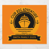 Karibik Kreuzfahrt Schaumweinetikett (Einzelnes Label)