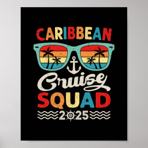 Karibik-Kreuzfahrt-Trupp 2025 Familienurlaubsreise Poster