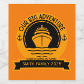 Karibik Kreuzfahrt Weinetikett (Einzelnes Label)