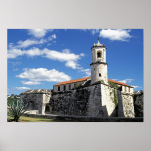 Karibik, Kuba, Havanna. Alt-Havanna, Castillo Poster