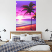Karibik Palmen Strand Leinwanddruck (Insitu (Schlafzimmer))